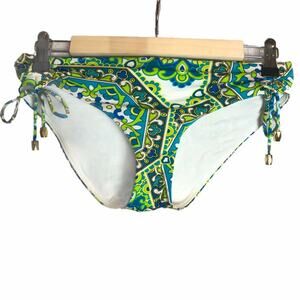Jantzen Green Blue Paisley Swim Bottom Bikini 8